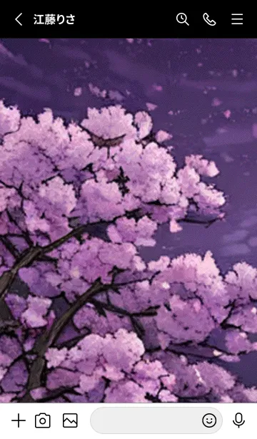 [LINE着せ替え] 月光夜桜#DK111。の画像2