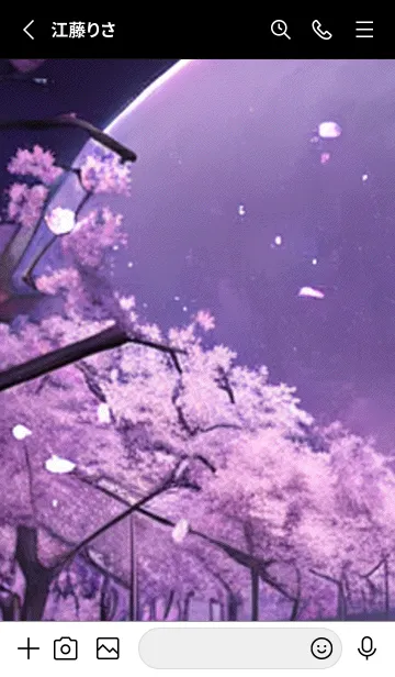 [LINE着せ替え] 月光夜桜#DK17。の画像2