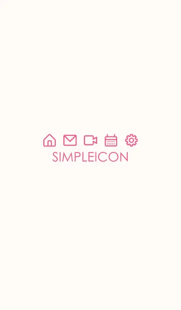[LINE着せ替え] SIMPLE ICON -PINK BEIGE- 28の画像1