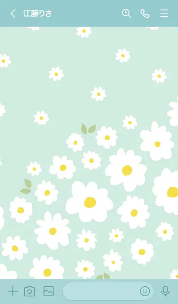 [LINE着せ替え] 白花 斜め17の画像2