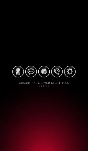 [LINE着せ替え] SILVER LIGHT ICON THEME -Cherry Red-の画像1