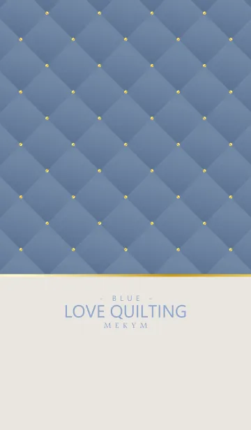[LINE着せ替え] LOVE QUILTING DUSKY BLUE 33の画像1