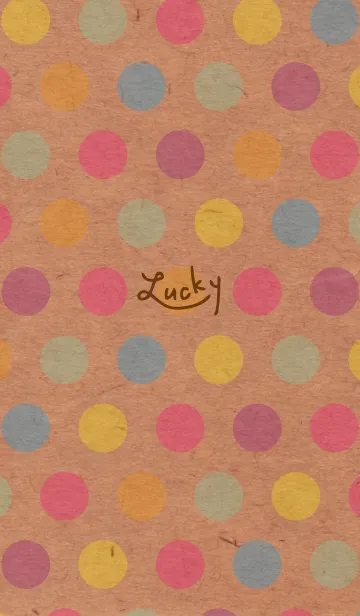 [LINE着せ替え] クラフト紙 カラフルドット28の画像1