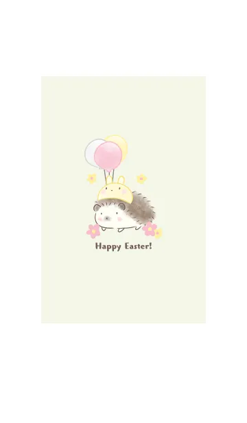 [LINE着せ替え] ハリネズミとイースター -グリーン-の画像1