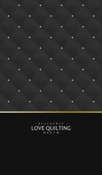 [LINE着せ替え] LOVE QUILTING BLACK GRAY 5の画像1