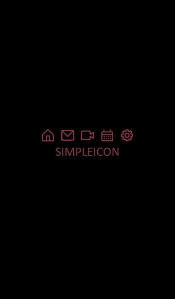 [LINE着せ替え] SIMPLE ICON -BLACK- 28の画像1