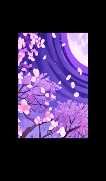 [LINE着せ替え] 月光夜桜#DK130。の画像1