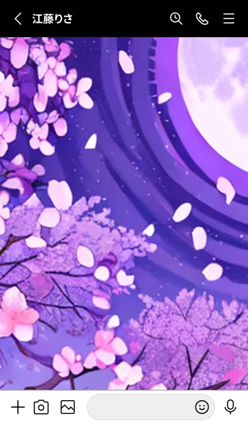 [LINE着せ替え] 月光夜桜#DK130。の画像2
