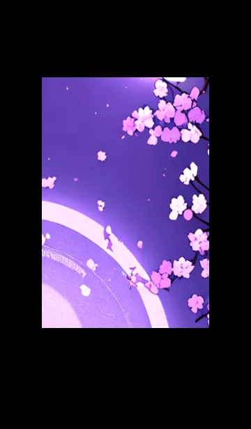 [LINE着せ替え] 月光夜桜#DK129。の画像1