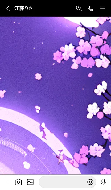 [LINE着せ替え] 月光夜桜#DK129。の画像2