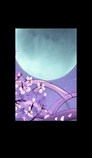 [LINE着せ替え] 月光夜桜#DK128。の画像1