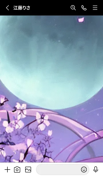 [LINE着せ替え] 月光夜桜#DK128。の画像2