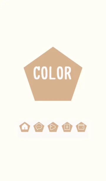 [LINE着せ替え] beige color I22の画像1