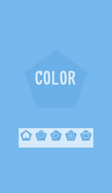 [LINE着せ替え] blue color I21の画像1