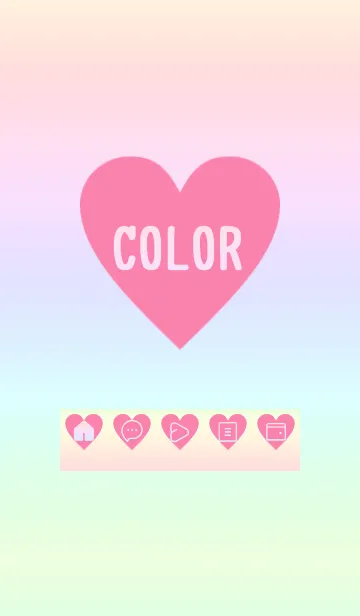 [LINE着せ替え] pink color rainbow F01の画像1