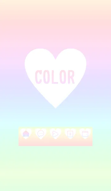 pink color rainbow F02の着せ替えメイン画像