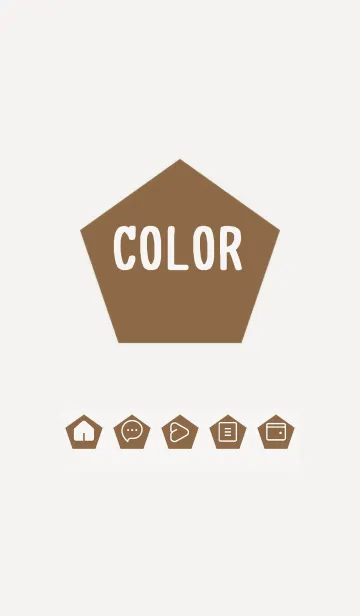 [LINE着せ替え] brown color I23の画像1