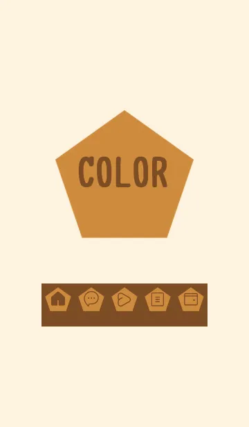 [LINE着せ替え] brown color I24の画像1