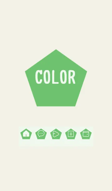 [LINE着せ替え] green color I41の画像1