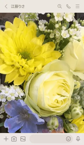 [LINE着せ替え] Happy Flower YELLOW -MEKYM- 12の画像2