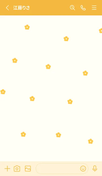 [LINE着せ替え] flower pattern (orange)の画像2