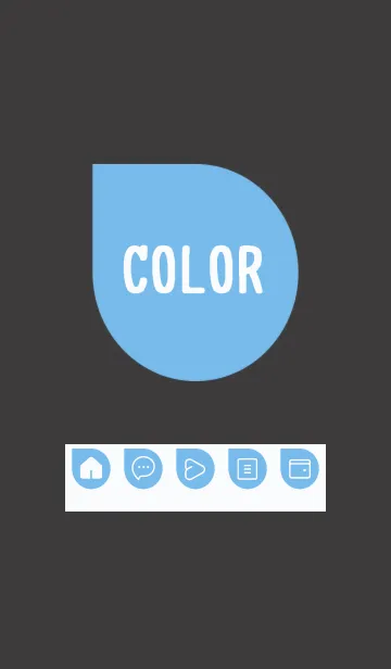 [LINE着せ替え] blue color J25の画像1