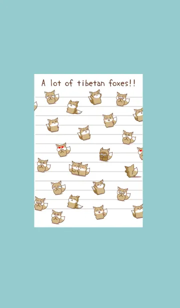 [LINE着せ替え] チベスナノート/ミントグリーンの画像1