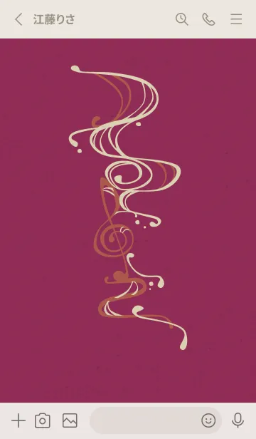 [LINE着せ替え] 和音 流水 音楽記号 艶やか07版の画像2