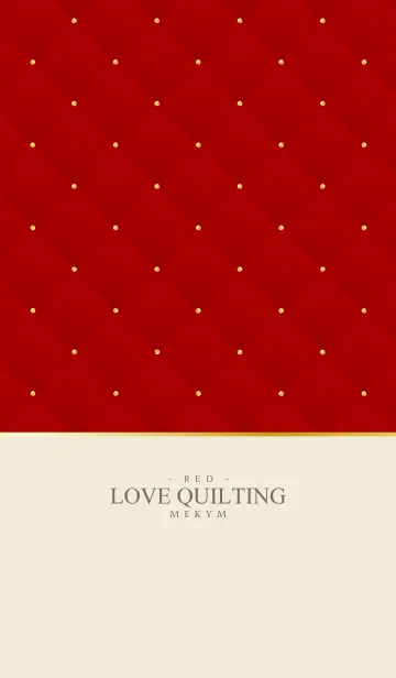 [LINE着せ替え] LOVE QUILTING RED 33の画像1