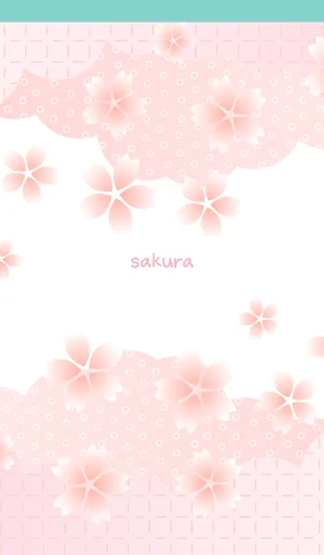 [LINE着せ替え] 雲と桜の着せかえ 水色の画像1