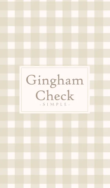 [LINE着せ替え] Gingham Check Natural Beige - SIMPLEの画像1