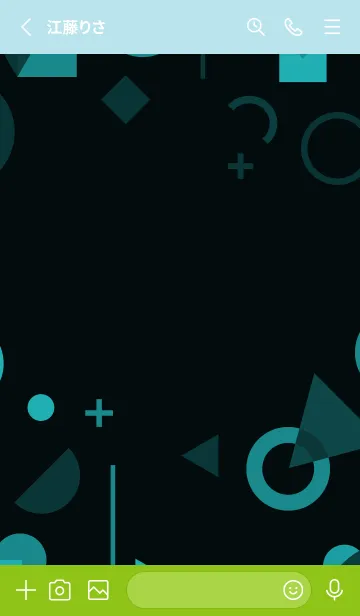 [LINE着せ替え] Jit Geometric Black Pearlの画像2