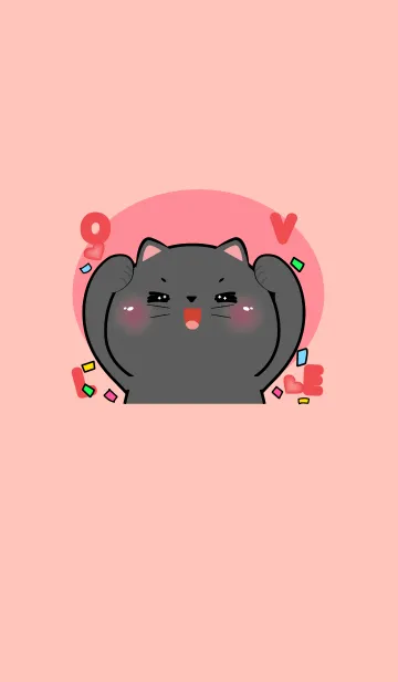 [LINE着せ替え] Simple Black Cat Lover Theme (JP)の画像1