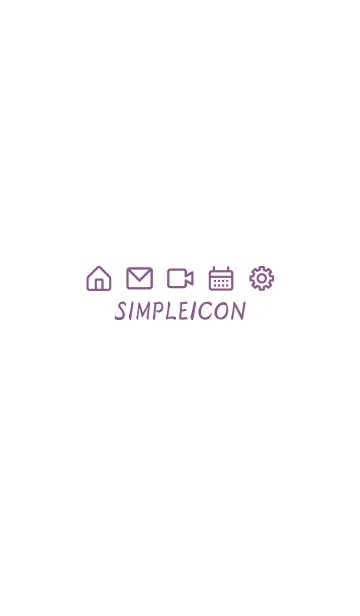 [LINE着せ替え] SIMPLE ICON -WHITE- 28の画像1