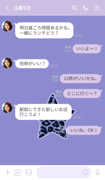 [LINE着せ替え] Leopard Star THEME 92の画像3