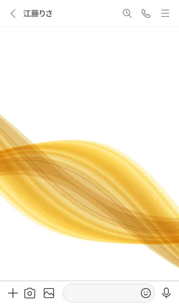 [LINE着せ替え] 金の流線の着せかえ 白の画像2