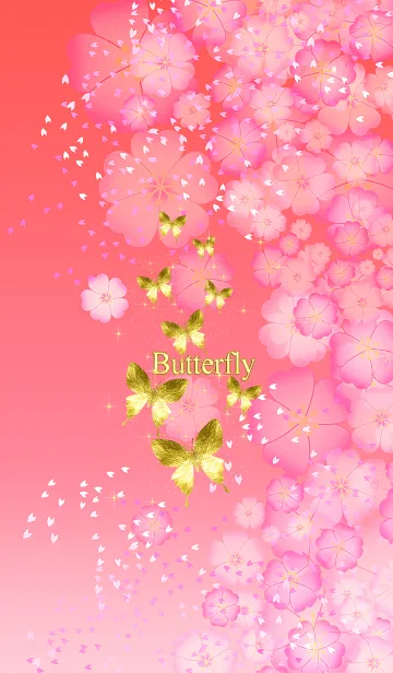 [LINE着せ替え] さくら♡幸運を呼び込む八蝶*180の画像1