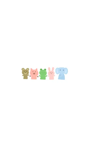 [LINE着せ替え] colorful five animalsの画像1