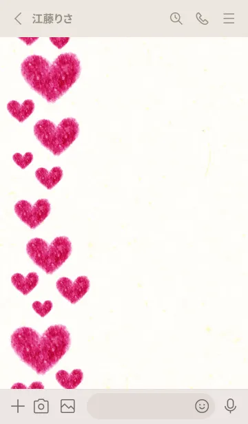 [LINE着せ替え] ハート 縦に9の画像2