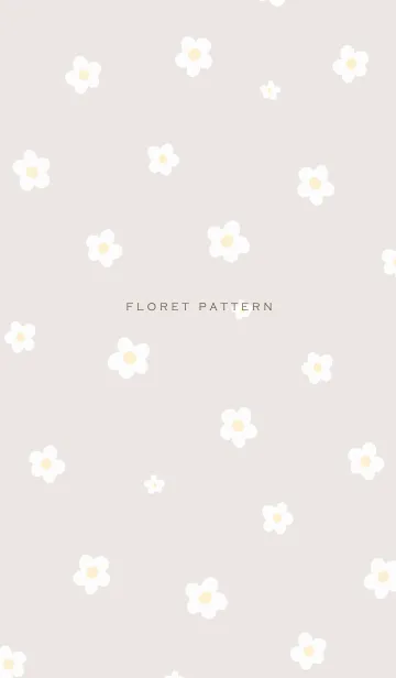 [LINE着せ替え] Floret Pattern - 02-01 Beige Ver.aの画像1