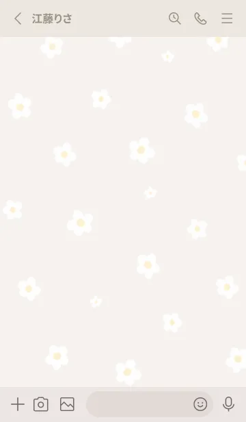 [LINE着せ替え] Floret Pattern - 02-01 Beige Ver.aの画像2