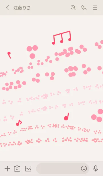 [LINE着せ替え] ピンクの音楽の画像2