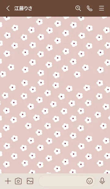 [LINE着せ替え] natural flower(pink beige)の画像2