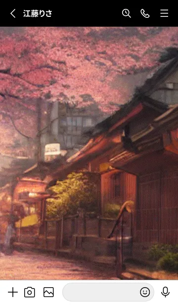 [LINE着せ替え] 和の夜桜#DL030。の画像2