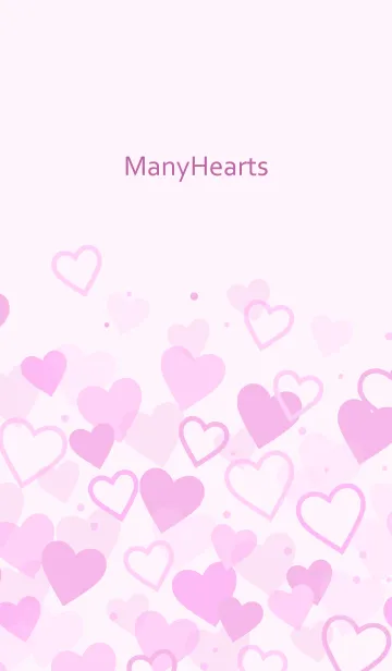 [LINE着せ替え] Many Hearts-PURPLE 19の画像1