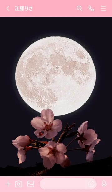 [LINE着せ替え] Sakura Full Moon #2-3の画像2