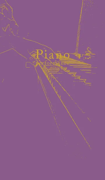 [LINE着せ替え] ピアノ演奏  古代紫の画像1