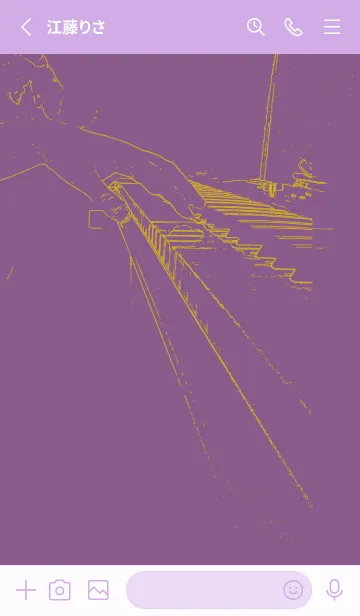 [LINE着せ替え] ピアノ演奏  古代紫の画像2