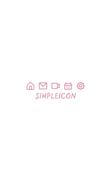 [LINE着せ替え] SIMPLE ICON -WHITE- 29の画像1