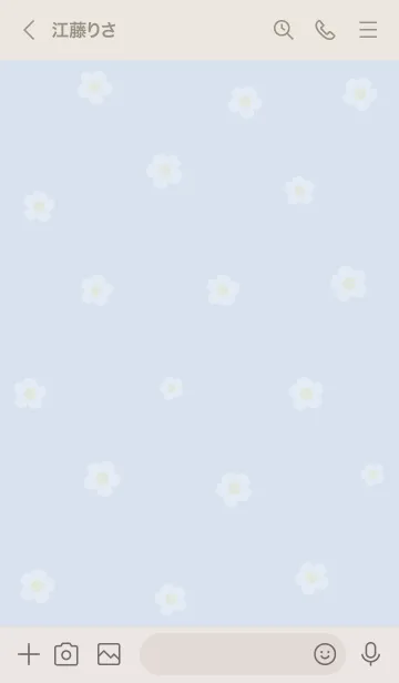 [LINE着せ替え] お花<肉球>ブルー.の画像2